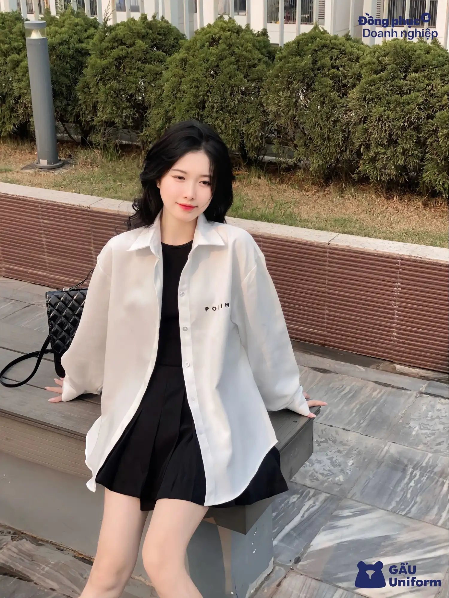 Style áo sơ mi khoác ngoài nữ cùng quần jeans