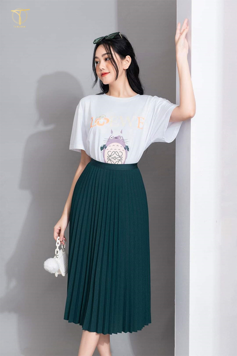 Màu xanh cổ vịt phối với màu trắng