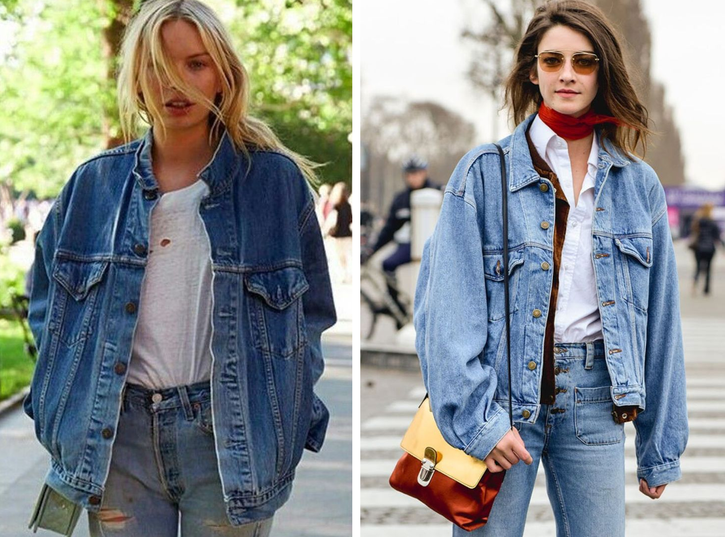 Bật Mí 15+ Cách Phối Đồ Với Áo Khoác Jean Nữ Hack Dáng 2 Cách phối đồ với áo khoác jean nữ double denim