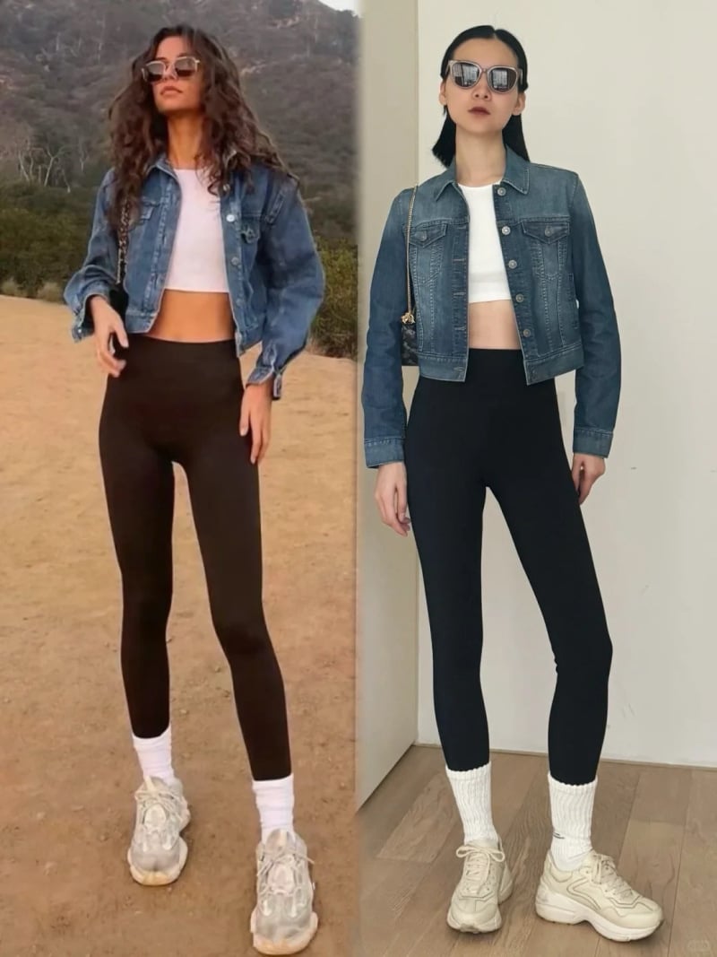 Phối đồ với quần legging mùa đông