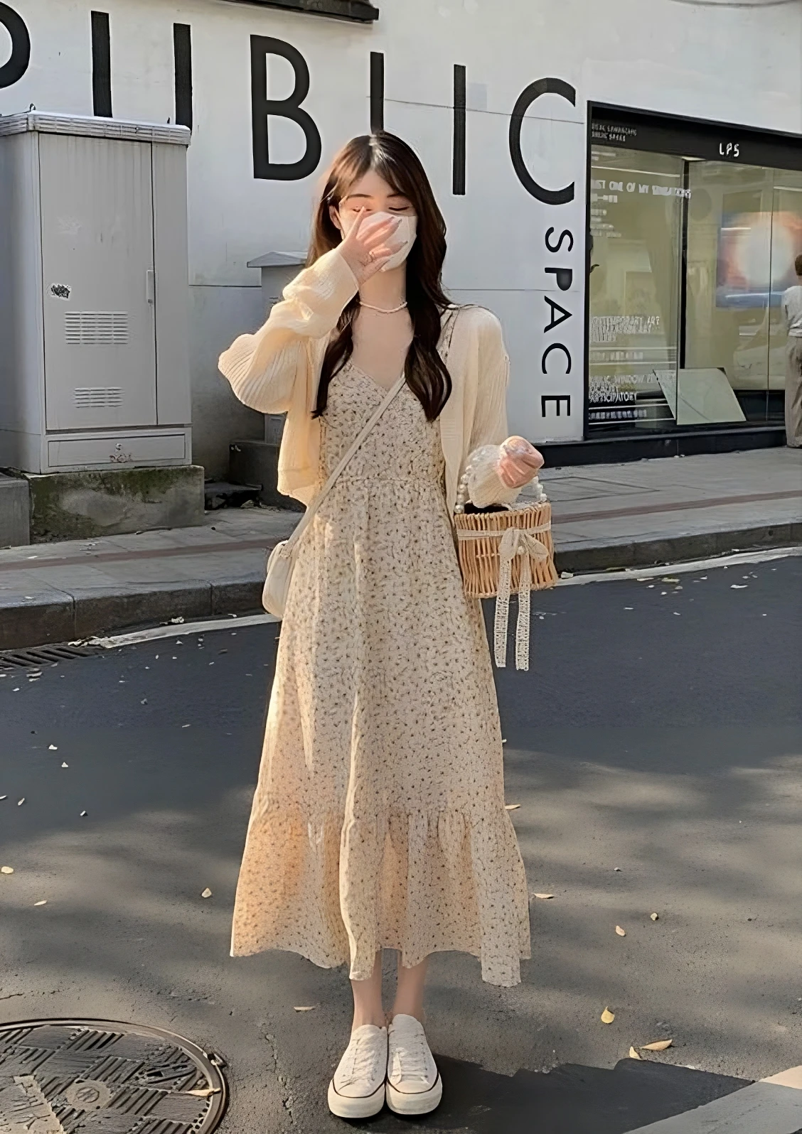15+ Cách Phối Cardigan Với Váy Tôn Dáng & Thanh Lịch 3 Phối cardigan với váy suông thanh lịch