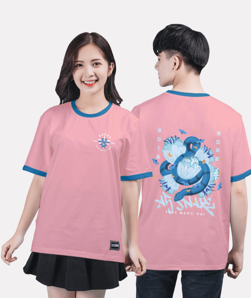 Áo lớp polo màu hồng