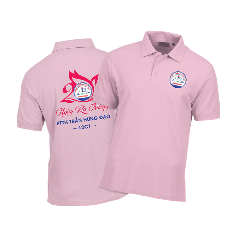 Áo đồng phục họp lớp màu hồng