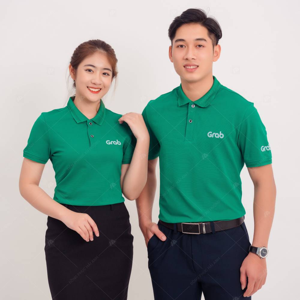 Đồng Phục Grab Quy Định, Bảng Giá & Xưởng May Uy Tín 2 Áo thun đồng phục GrabCar lịch sự