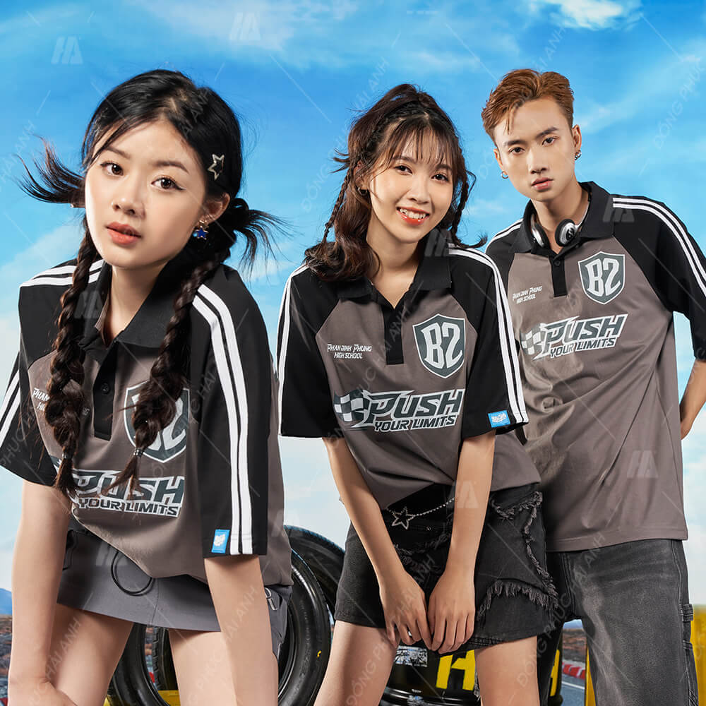 Áo lớp polo màu đen