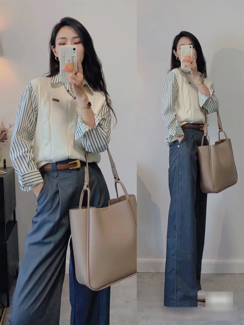 Mẹo mặc đẹp áo sơ mi nữ xắn tay