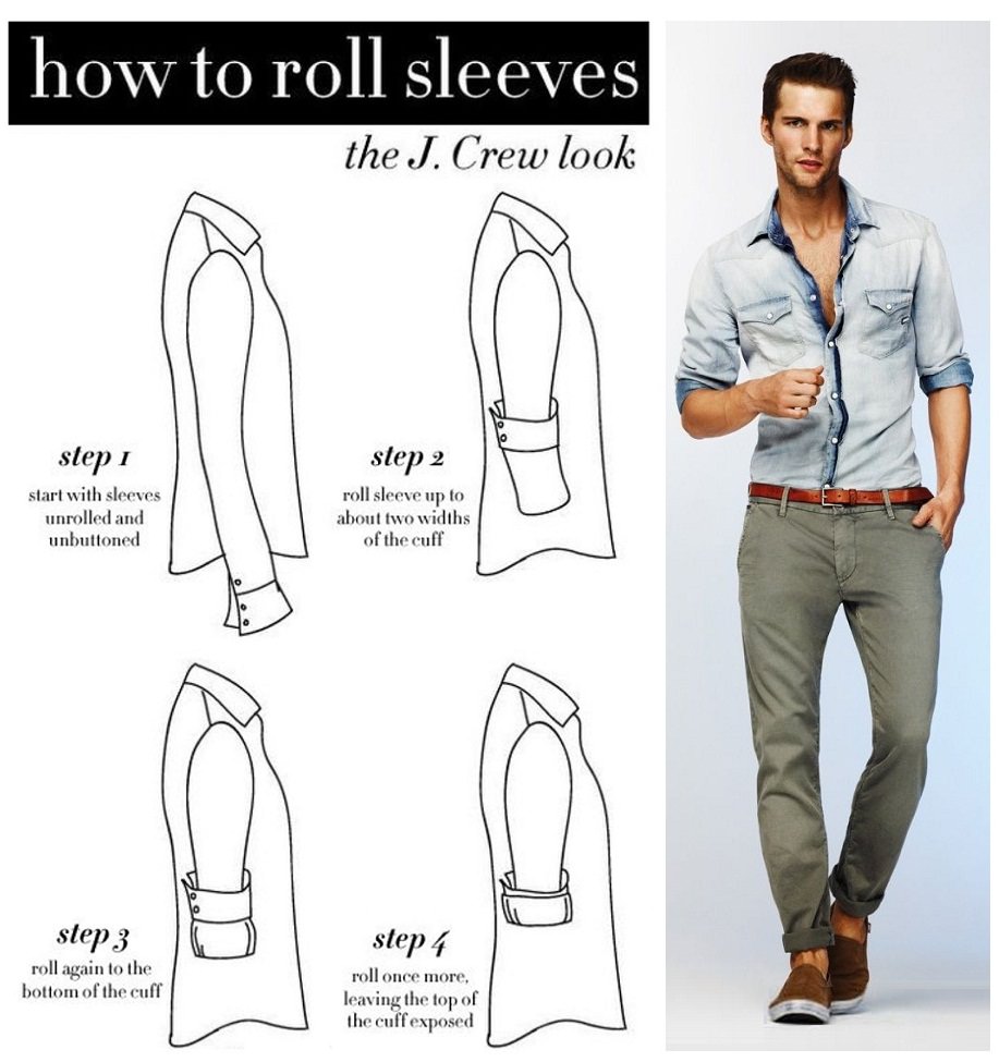 cach xan tay ao so mi nam kieu j crew mua thu dong