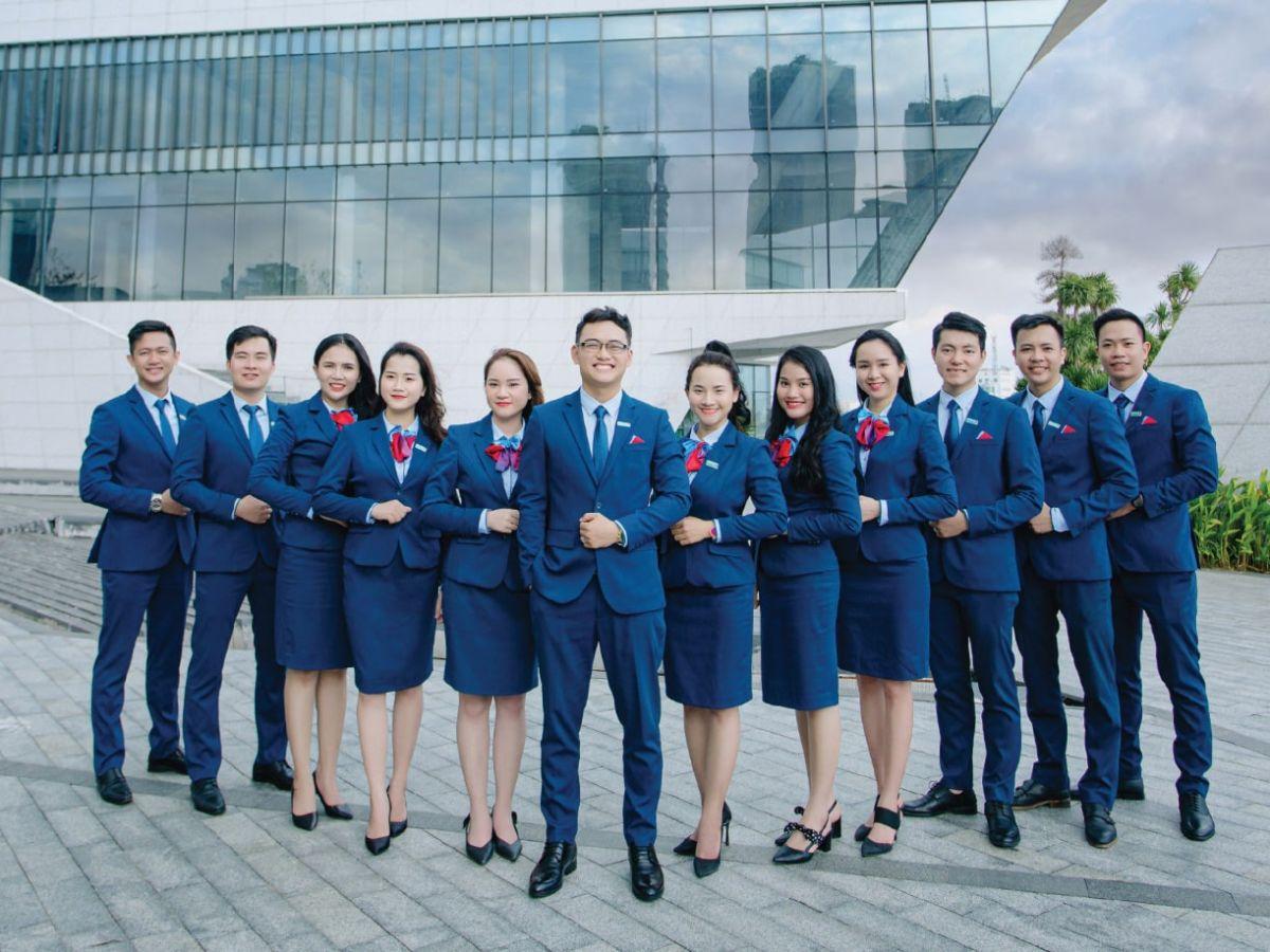 Đồng Phục ACB Tiêu Chuẩn Thiết Kế & Giải Pháp May Đo Cao Cấp 1 Mẫu áo dài đồng phục acb thanh lịch