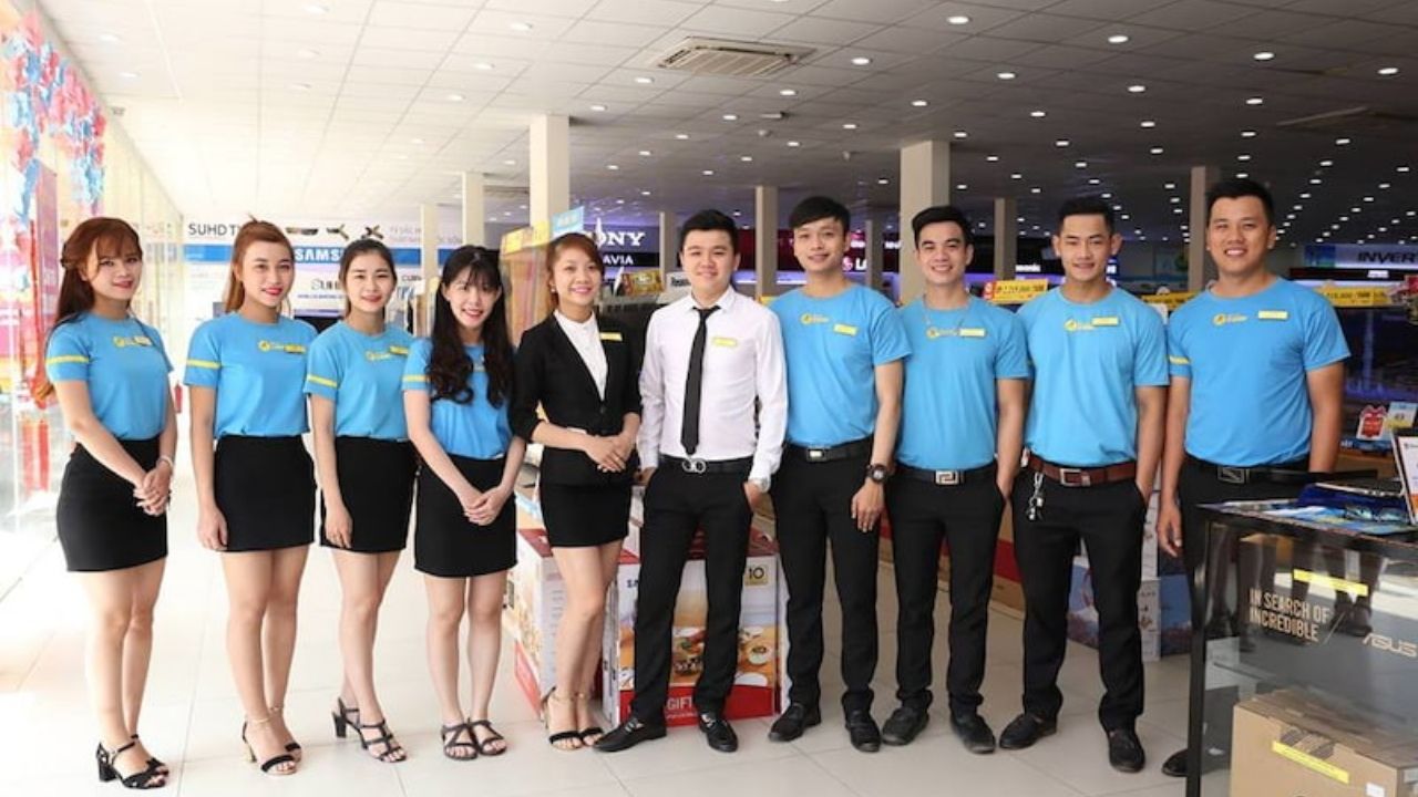 Mẫu áo thun đồng phục Điện Máy Xanh chính thức