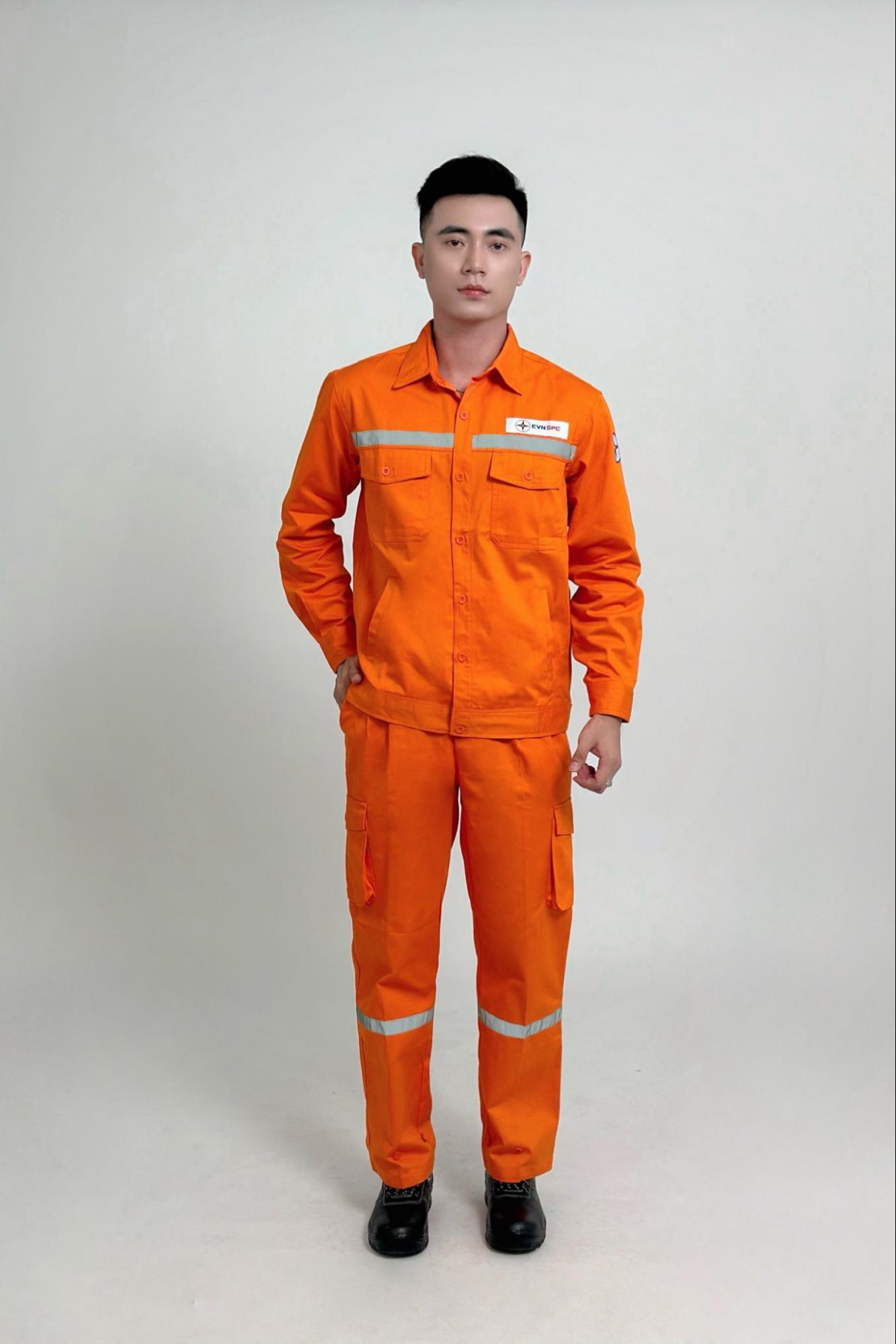 Mẫu đồng phục màu cam đẹp