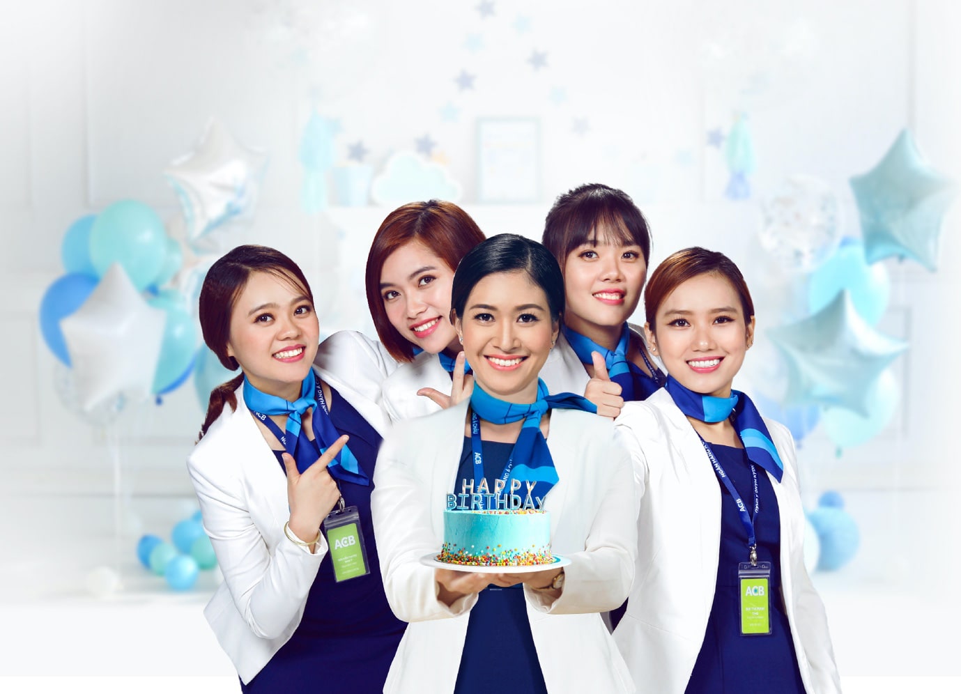 Đồng Phục ACB Tiêu Chuẩn Thiết Kế & Giải Pháp May Đo Cao Cấp 5 Sơ mi đồng phục acb màu xanh thương hiệu